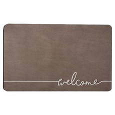 現代風 柔軟舒適 快速吸水 橡膠防滑底 鹿皮絨地墊, 咖啡色, 1張