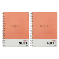 TUCO.B Koma PP線圈筆記本 120張, 2個, 蜜桃色