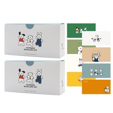 Pinkfoot Ccomang橫式信封 8款 各12入, 白色(盒子), 2組