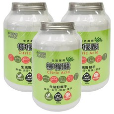 小丸家族 檸檬酸, 生活萬用, 除垢去汙除臭潔淨, 500g, 3罐