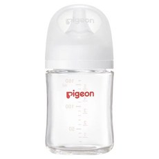 pigeon 貝親 母乳實感耐熱玻璃瓶 0個月以上, 160ml, 白色, 1盒