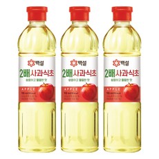 백설 2배 사과식초, 900ml, 3개