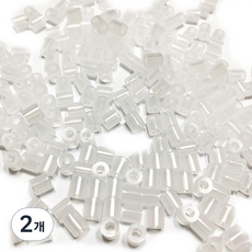 펄러 비즈 크런치 슬라임 재료 500g, 2개, 투명