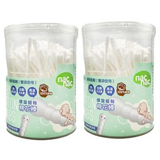 nac nac 螺旋細軸棉花棒, 200支, 2盒