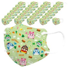 FAIR BABY 法兒貝 立體口罩 S 6歲以上, 波力小森林, 30片, 1盒