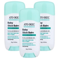 ATO OGEL 寶寶保濕棒, 3支, 15g