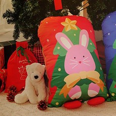 밀로앤개비 크리스마스 에디션 동물 베개 마이크로 화이바 솜포함, 해피로라