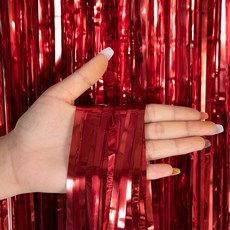 higher deco 派對拉簾 生日居家派對用品, 鐳射紅色, 4個