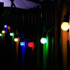 21C Trend LED大燈泡串 10顆+轉換器+電線組 3m, 彩色燈頭