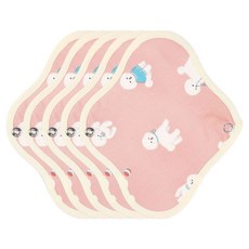 WIZLLY 防水布衛生棉 比熊粉紅, 迷你, 1入, 5個