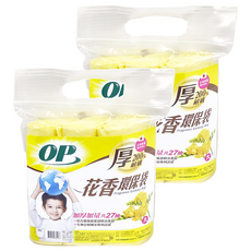OP 花香環保袋 英國梨小蒼蘭 大 27張, 45L, 2包