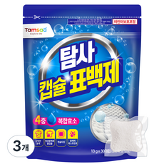 탐사 과탄산소다 캡슐 표백제 30개입, 390g, 3개