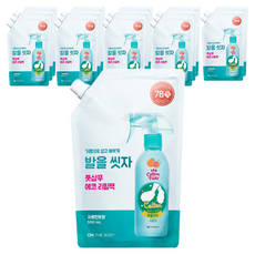 온더바디 코튼풋 발을 씻자 풋샴푸 리필팩 자몽민트향, 1개입, 15개, 500ml