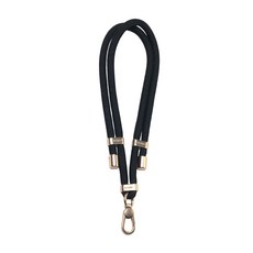 POLYWELL 寶利威爾 手機手腕短掛繩 霧面金金屬件 PW15-T65-0530, 黑色, 1條