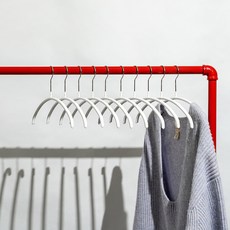 MAWA 防滑衣架經濟半弧形衣架, 白色, 10入