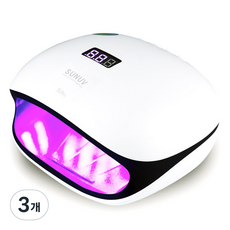 YUKI Sun UV&LED 48瓦凝膠美甲燈 下墊分離型, 白+黑, 3個