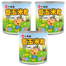 牛頭牌 甜玉米粒, 340g, 3罐