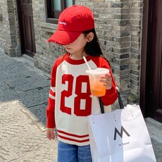 女童款28插肩袖針織衫 CCV54GNT172