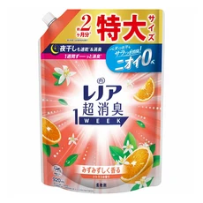 Lenor 蘭諾 日本原裝進口 1 WEEK 一週間衣物消臭室內曬乾柔軟精 橙橘香 補充包, 920ml, 1包
