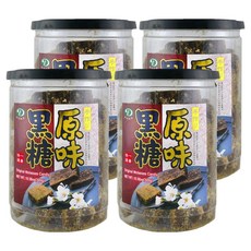 綠得製菓 原味黑糖塊 精美罐裝防潮抗氧化, 300g, 4罐