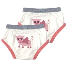 베이비플라넷 유아용 프리미엄 배변 훈련 팬티, 15 세련돼지롱, 2개