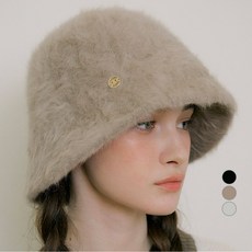 리올그 여성용 드로 로고 소프트 버킷햇