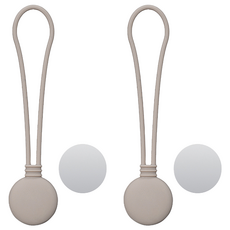 日本SP SAUCE 綑綁式矽膠磁吸掛繩, 杏咖色, 2組