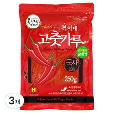 복이네먹거리 국산 안매운 고춧가루 순한맛 떡볶이소스용, 250g, 3개