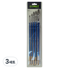 七星堂 Comet 815F 壓克力美術畫筆 5件組, 2號, 6號, 8號, 12號, 16號, 3套