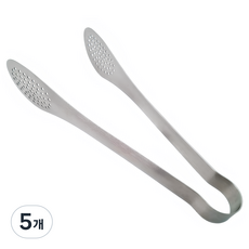 Royhome 多用途廚房不鏽鋼沙拉夾, 銀色, 5個