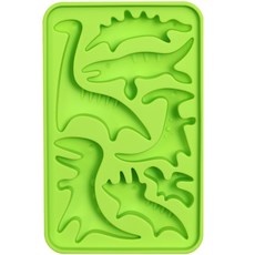 sillymann 鉑金矽膠恐龍製冰模具 WSK816, 1個, 綠色