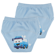 아가짱 유아용 프랜들리 배변훈련팬티, 파란색(버스), 2개