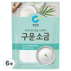청정원 구운소금, 500g, 6개