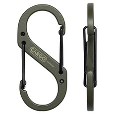 CARGO container s型雙向登山扣 中 綠, 55 x 27 x 3.5mm, 綠色, 1個