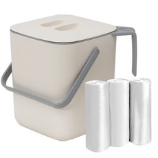 Nature Living Monoble 食物垃圾桶 3L + 純卷塑料袋 90p 套組, 米色