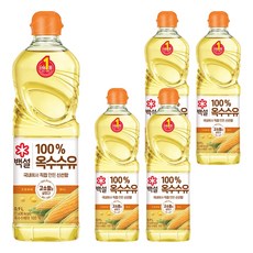 백설 옥수수유, 900ml, 5개
