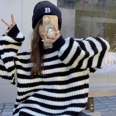 어썸풀 여성용 스피언 단가라 니트 A24WKN100833