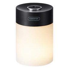 홈플래닛 무드 라이팅 미스트 분사 미니 가습기 600ml, 블랙, LLD-J261
