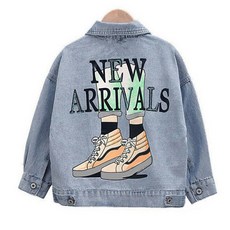 ORANGEDAMOM 女童鞋子印花牛仔夾克
