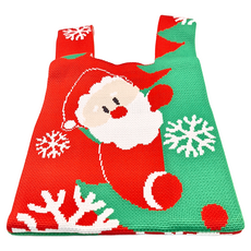 聖誕主題針織包編包 Set 3個, 可愛聖誕老人, 23 x 21 x 9.5cm(總長35.5cm), 1組