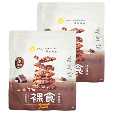 The Chala 蕎拉燕麥 裸食燕麥脆片 巧克力口味 搭配水滴型巧克力豆 適合全家大小, 230g, 2包