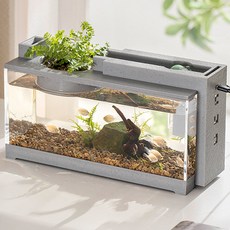 AQUAB 過濾自動清潔魚缸, 灰色, 1個