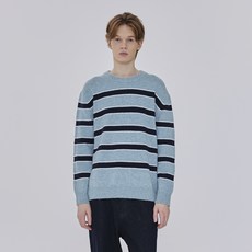 MIND BRIDGE 男女通用多條紋半寬鬆針織衫 MZKT7105