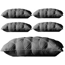 夢之語 立體紐花泡芙枕頭, 灰色, 5個