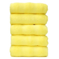 CLAUMAN 柔軟毛巾 180g 40支 精梳棉, 5個, 柔和黃