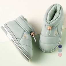 JumpingChickpea 童款基本抽繩保暖內刷毛雪靴