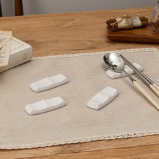 YOON CERAMICS Maison Objet 純白筷架, 白色, 4個