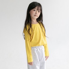 YEROOYENA 孩童素色圓領長袖T恤