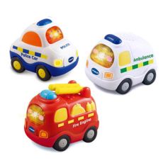 vtech 偉易達 嘟嘟叭叭 駕駛員急救3件組迷你車, 混合顏色, 1套
