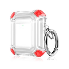 온업 에어팟 1 / 2세대 크리스탈 케이스 AP13, 타입3 레드